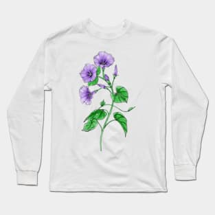 Purple Morning Glory Long Sleeve T-Shirt